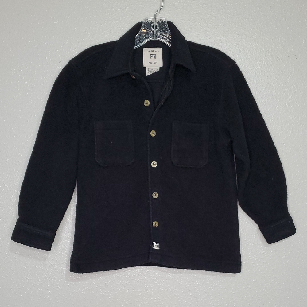 Juneau Kids Fleece Button Shirt Jacket Layering Boys Size Large